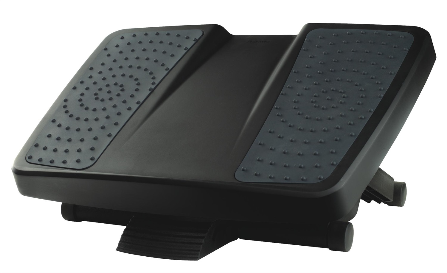Fellowes Poggiapiedi Professional Series Ultimate 8067001 - Nero/Grigio, Altezza Regolabile, Superficie Massaggiante