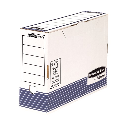 Fellowes Scatola Archivio Box System Legal 36,6x25,8 cm Dorso 10 cm - Cartone Riciclato FSC, Assemblaggio Automatico Fastfold™