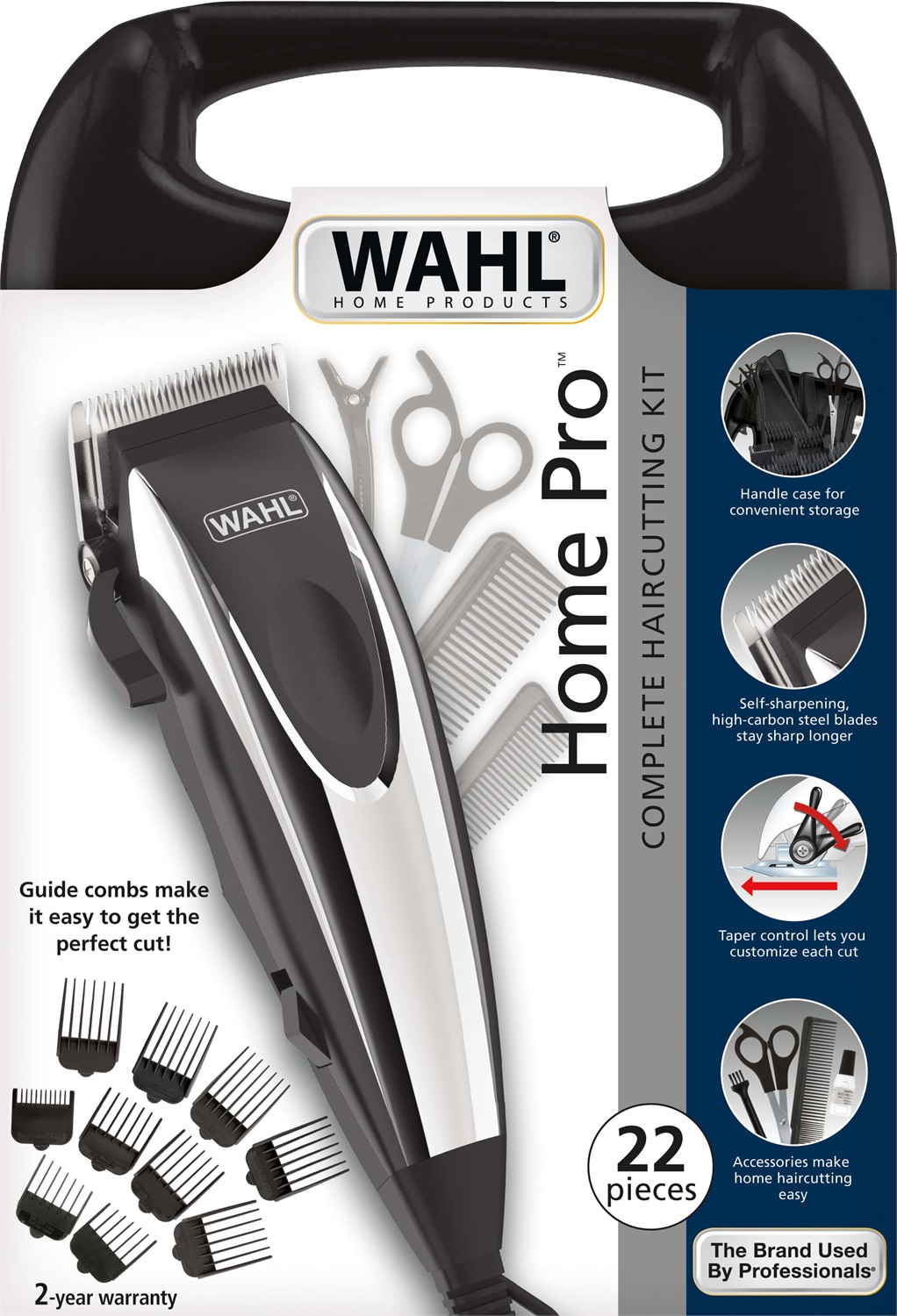 Wahl Home Pro Kit Completo per il Taglio dei Capelli - Tagliacapelli a Filo per Uomo con Lame Autoaffilanti