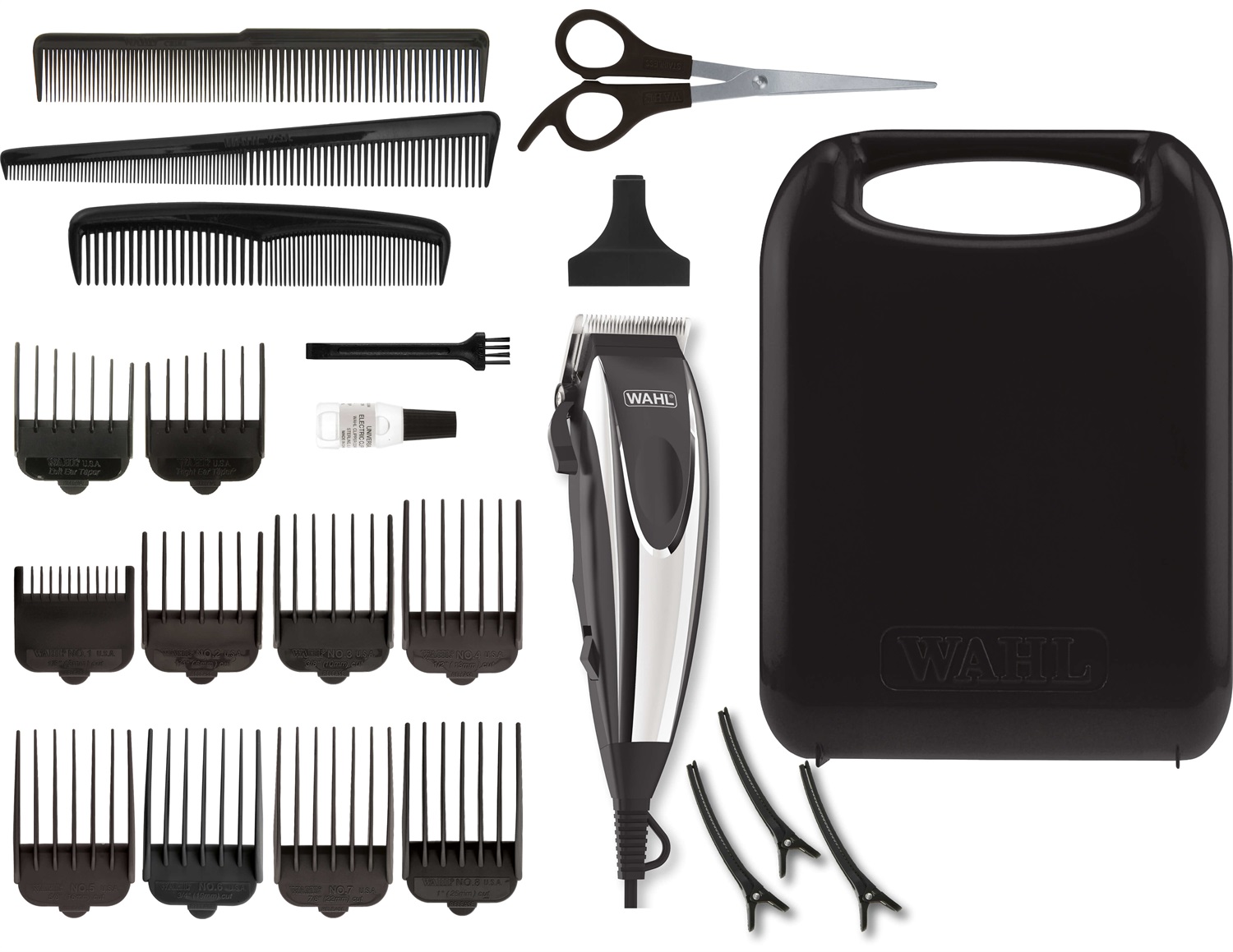 Wahl Home Pro Kit Completo per il Taglio dei Capelli - Tagliacapelli a Filo per Uomo con Lame Autoaffilanti