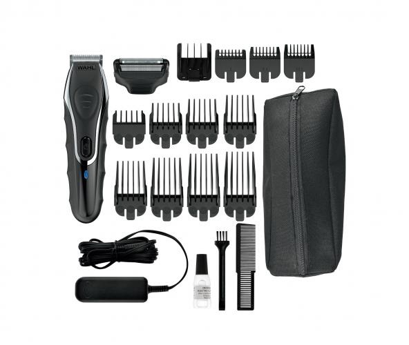 Wahl Aqua Groom - Rasoio Elettrico e Regolabarba Ricaricabile, Lavabile, Wet & Dry, Autonomia 180 Minuti, Lame Autoaffilanti