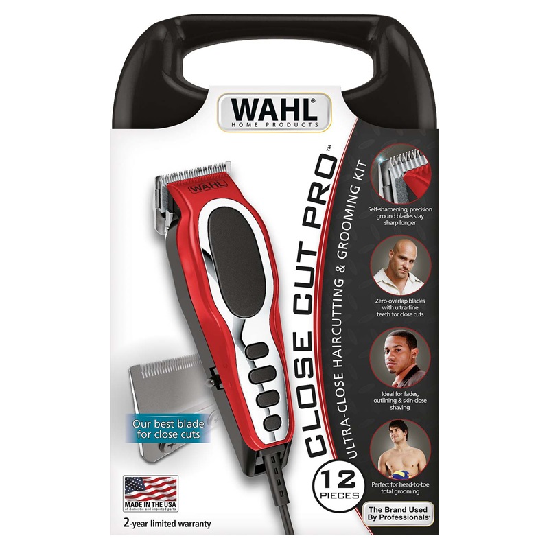 Wahl 79111-2016 Close Cut Pro Regolacapelli con cavo - Taglio preciso 0,6 mm, lame a zero sovrapposizione
