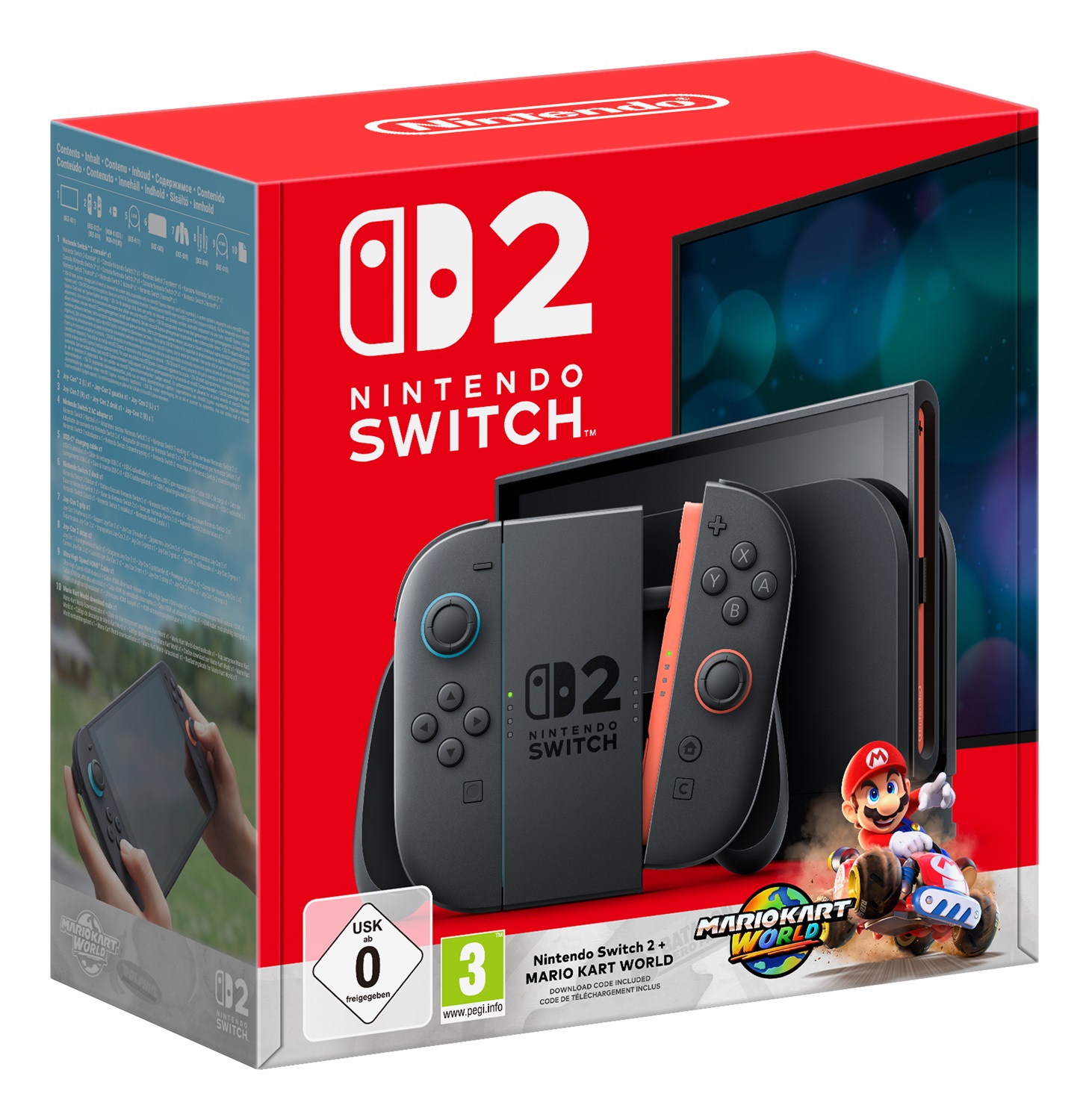 Nintendo Switch 2 Console Portatile Nero con Mario Kart World - 256 GB Touch Screen Wi-Fi, 20,1 cm (7.9