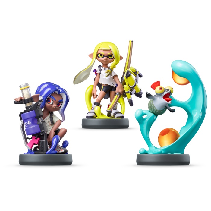 Nintendo Amiibo Inkling, Octoling e Salmonello - Collezione Splatoon 3 con Funzionalità NFC