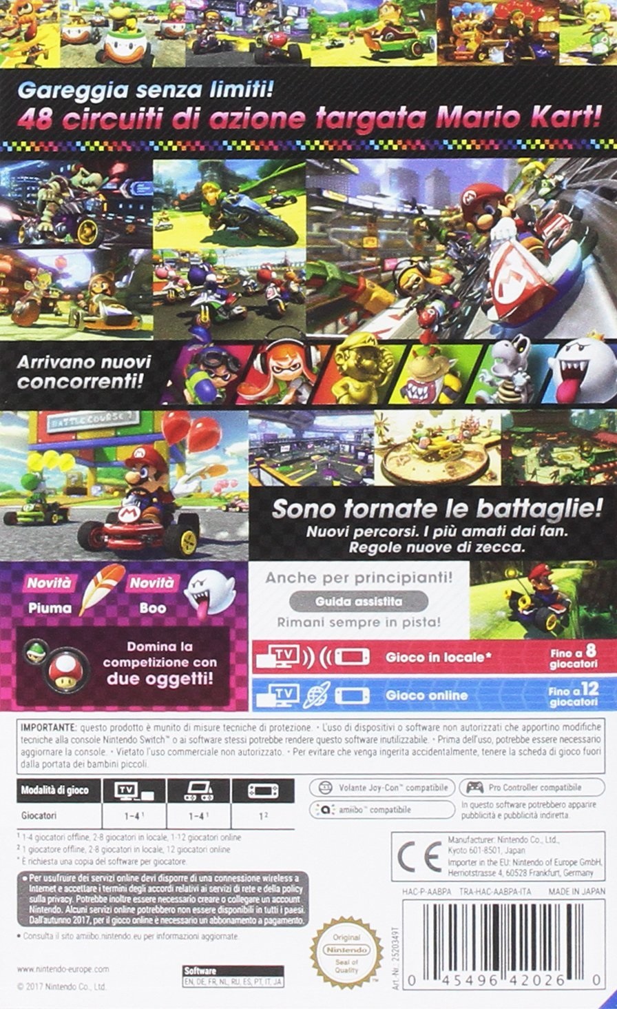 Nintendo Mario Kart 8 Deluxe - Videogioco per Nintendo Switch - Edizione Italiana - Multiplayer fino a 8 giocatori