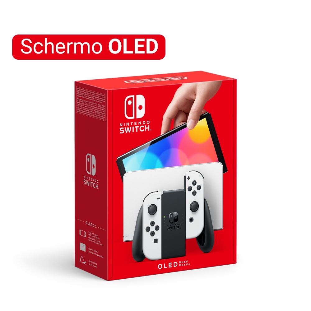 Nintendo Switch OLED Bianco - Console Portatile 64GB con Schermo da 7 Pollici OLED