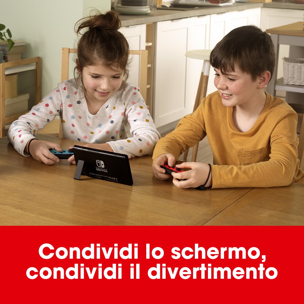 Nintendo Switch Rosso Neon/Blu Neon [ed.2022] - Console Portatile con Schermo 6.2 Pollici, Joy-Con Inclusi