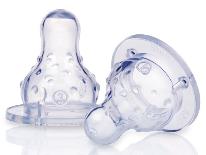 Nuby ID0024 Biberon in Silicone Rotondo con Flusso Variabile e Sistema Anticoliche 0m