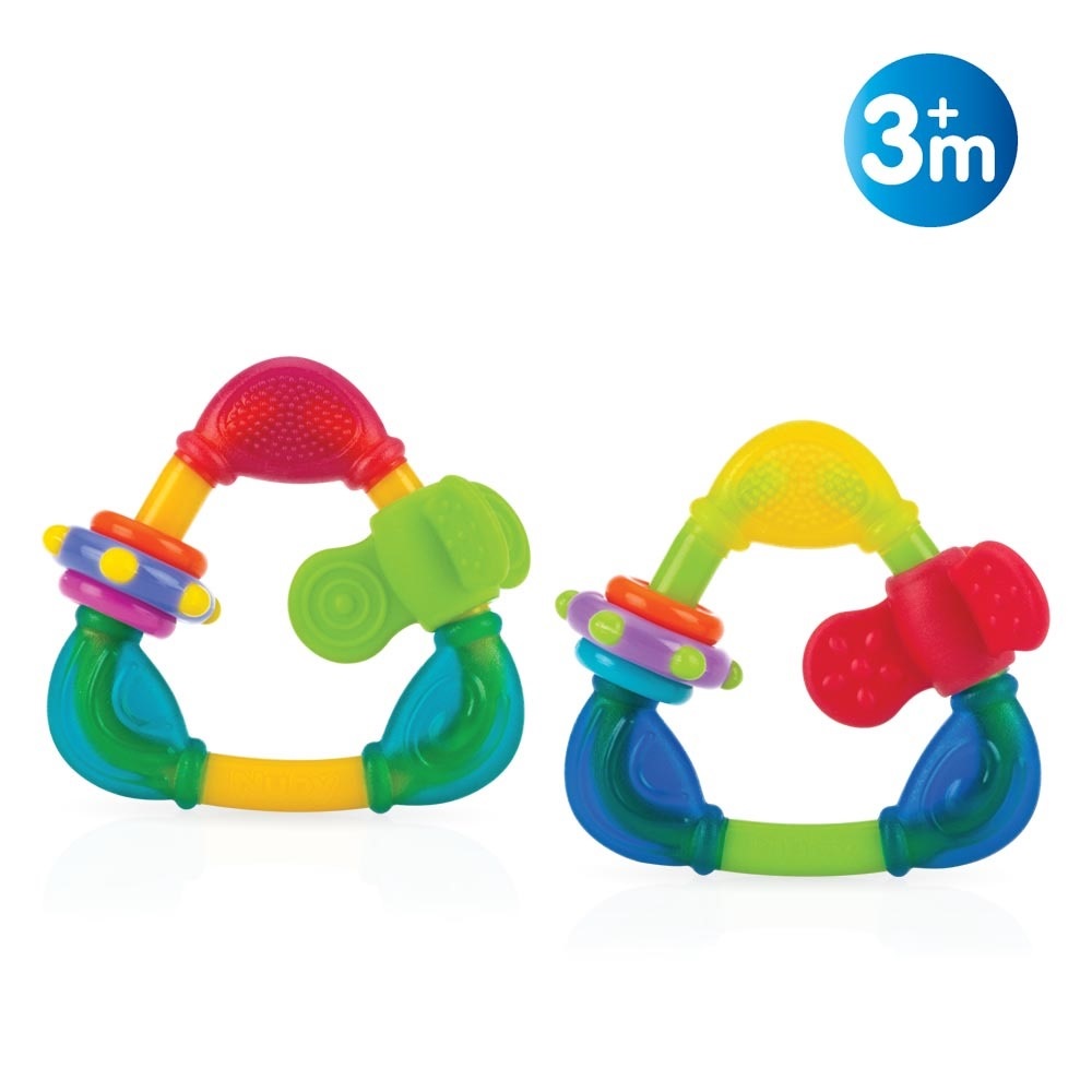 Nuby Massaggiagengive Triangle 6M - Allevia il dolore alle gengive e stimola lo sviluppo orale