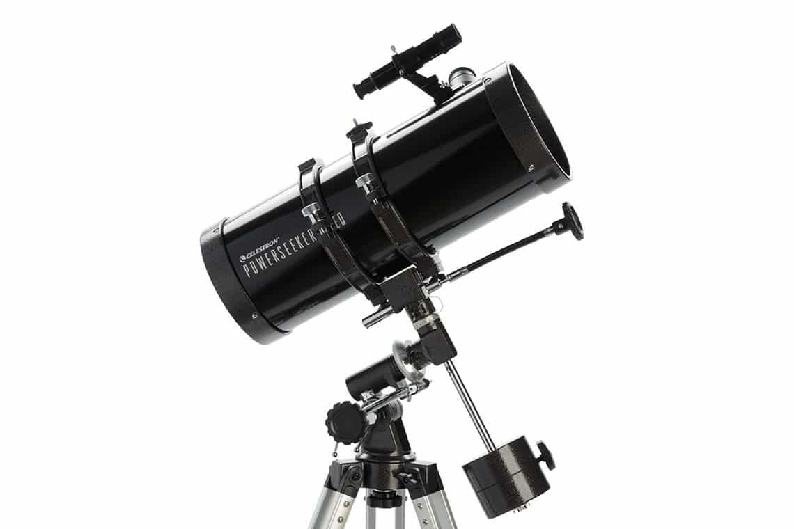 Celestron PowerSeeker 127EQ-MotorDrive Telescopio Riflettore Newton 127mm 1000mm Nero con Motore e Adattatore per Smartphone