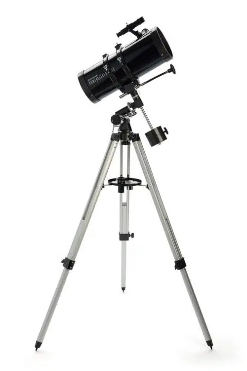 Celestron PowerSeeker 127EQ-MotorDrive Telescopio Riflettore Newton 127mm 1000mm Nero con Motore e Adattatore per Smartphone