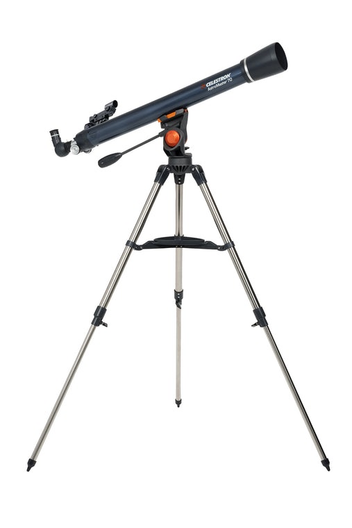 Celestron Telescopio Astromaster 70AZ Deluxe - Rifrattore 70mm con Filtro Lunare e Adattatore Smartphone, Lunghezza Focale 900mm, Treppiede in Acciaio