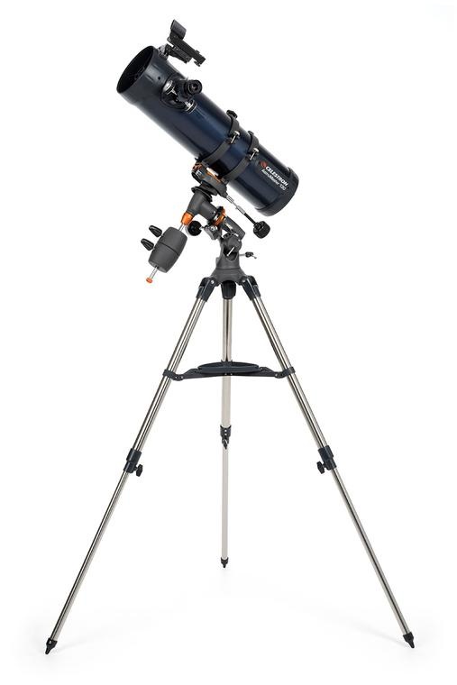 Celestron AstroMaster 130EQ Telescopio Riflettore Newtoniano 130 mm, Focale 650 mm, Montatura Equatoriale, Ottica in Vetro Rivestito, Treppiede in Acciaio