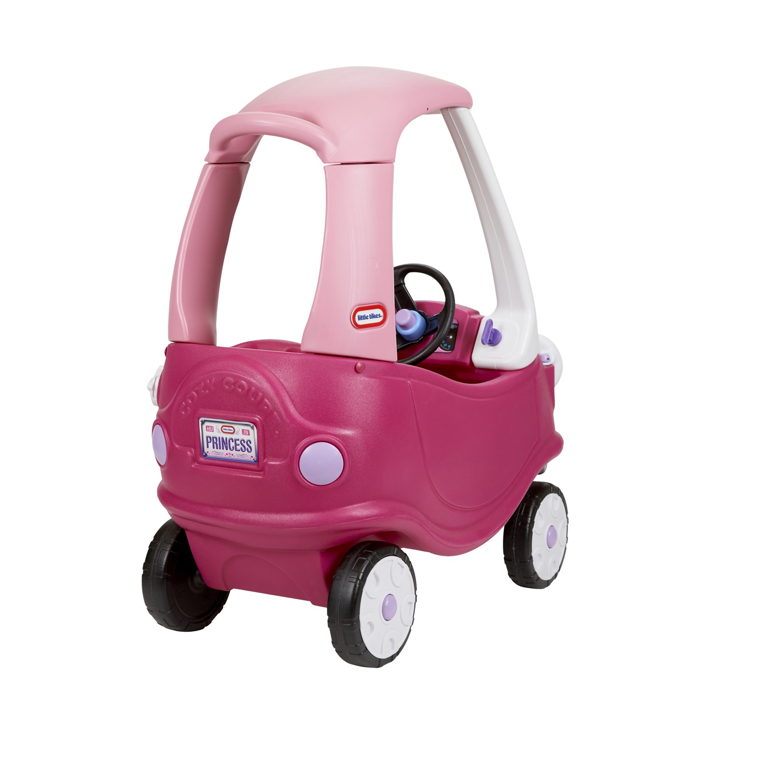 Little Tikes Cozy Coupe Principessa - Gioco Cavalcabile con Clacson, Interruttore di Accensione e Tappo del Serbatoio