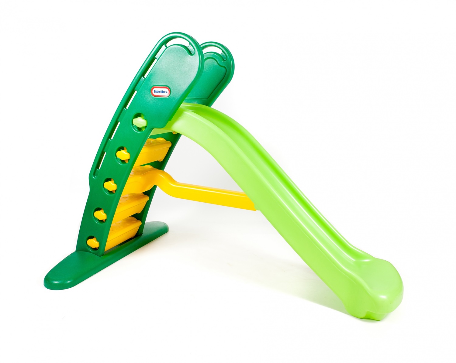 Little Tikes Scivolo Gigante Pieghevole 180 cm Verde Giallo - Sicuro e Divertente per Bambini 3