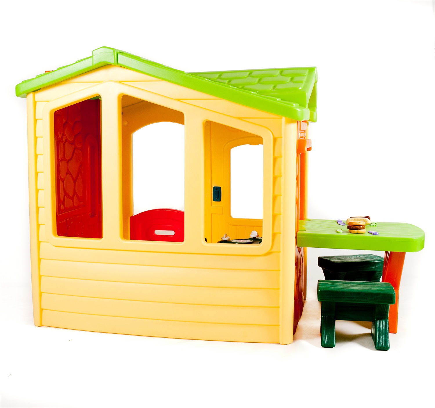Little Tikes Casetta Picnic nel Giardino - Gioco all'Aria Aperta con 20 Accessori, Campanello Interattivo e Tavolo Incorporato, per Bambini dai 18 Mesi ai 5 Anni