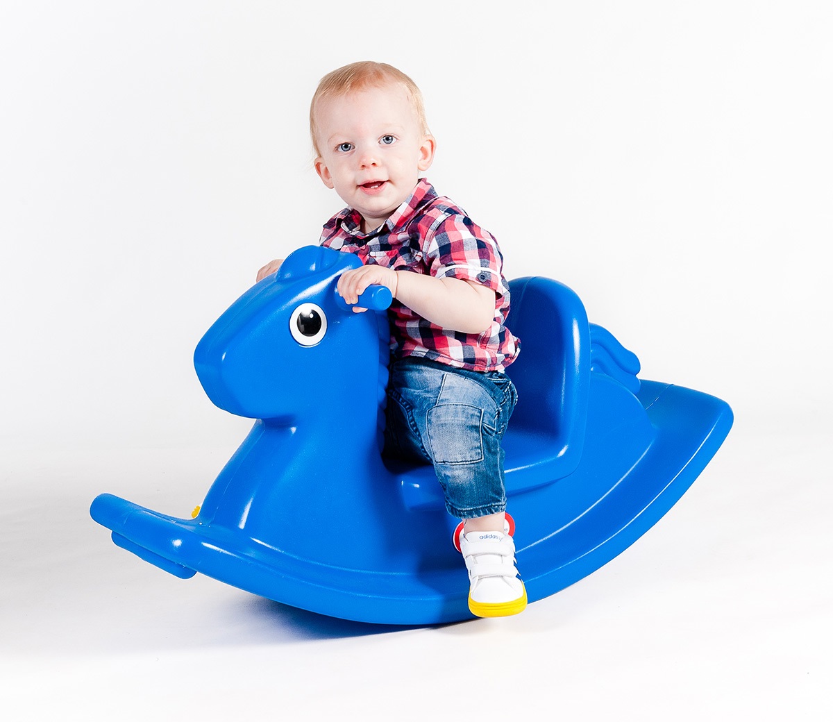 Little Tikes Cavallino a Dondolo Blu - Gioco Attivo con Maniglie e Sedile Stabile per Sicurezza - Resistente per Interno ed Esterno - Età: 18 Mesi