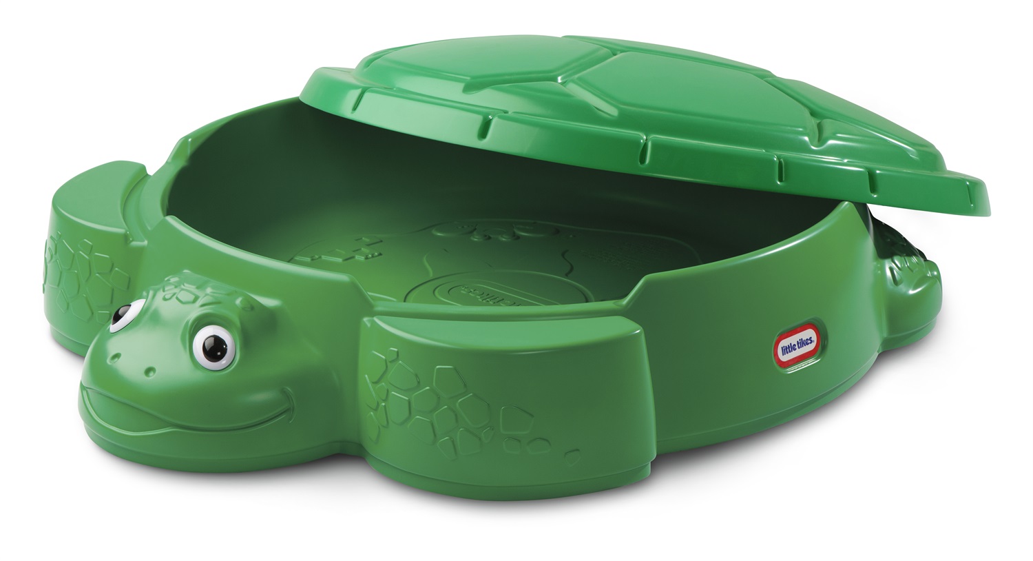 Little Tikes Tartaruga Sabbiera Verde - Sabbiera in Plastica Resistente con Guscio Apribile e Capacità Fino a 70 kg di Sabbia