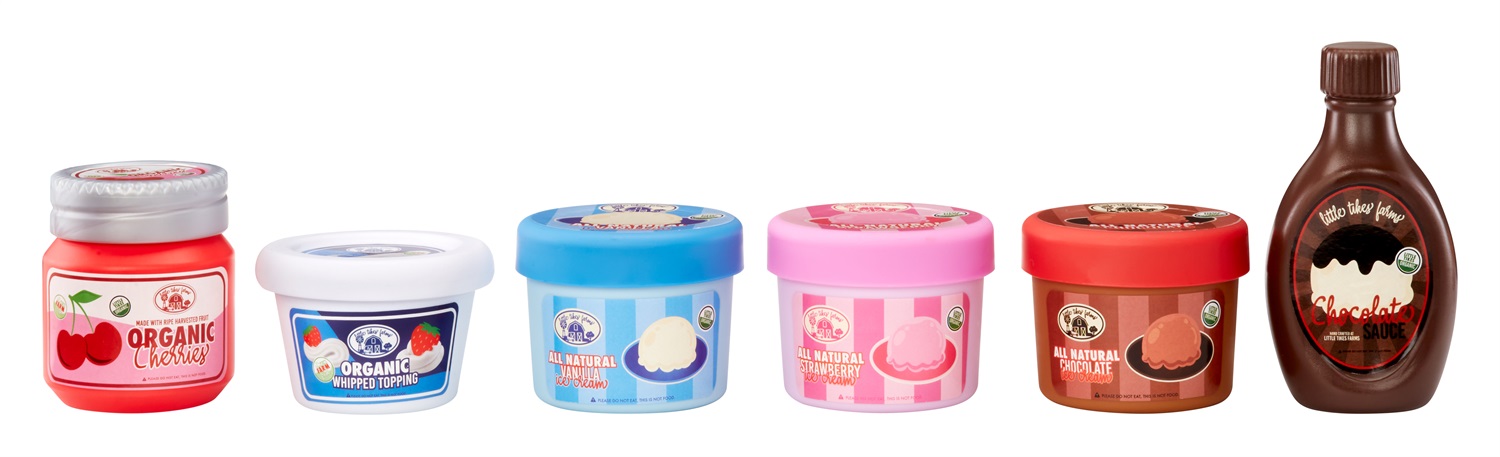 Little Tikes Creative Chefs Ice Cream Kit - 17 Accessori con Sabbia Make-It! Mix, Set per Giochi di Finzione Realistici, Età 3 , Non Commestibile