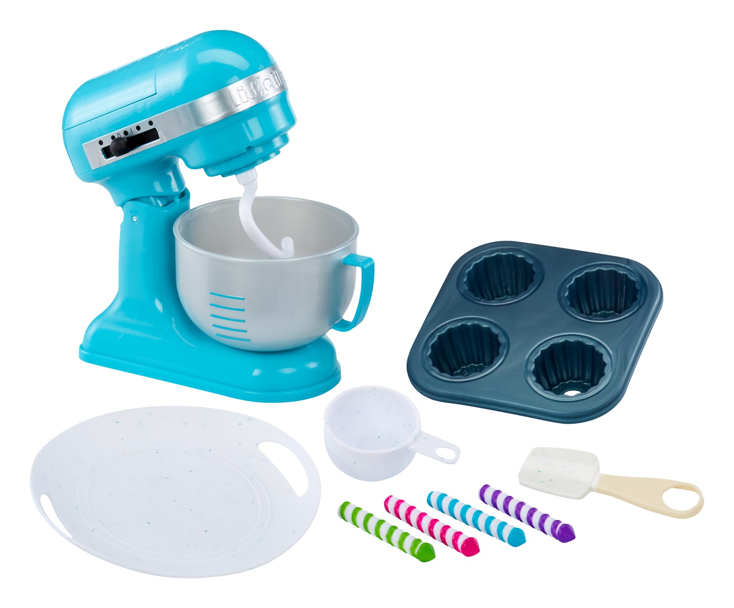 Little Tikes Creative Chefs Baker's Kit - Set da Panettiere Realistico con Mixer Funzionante e Sabbia Modellabile, 20 Accessori, Età 3 , Non Commestibile