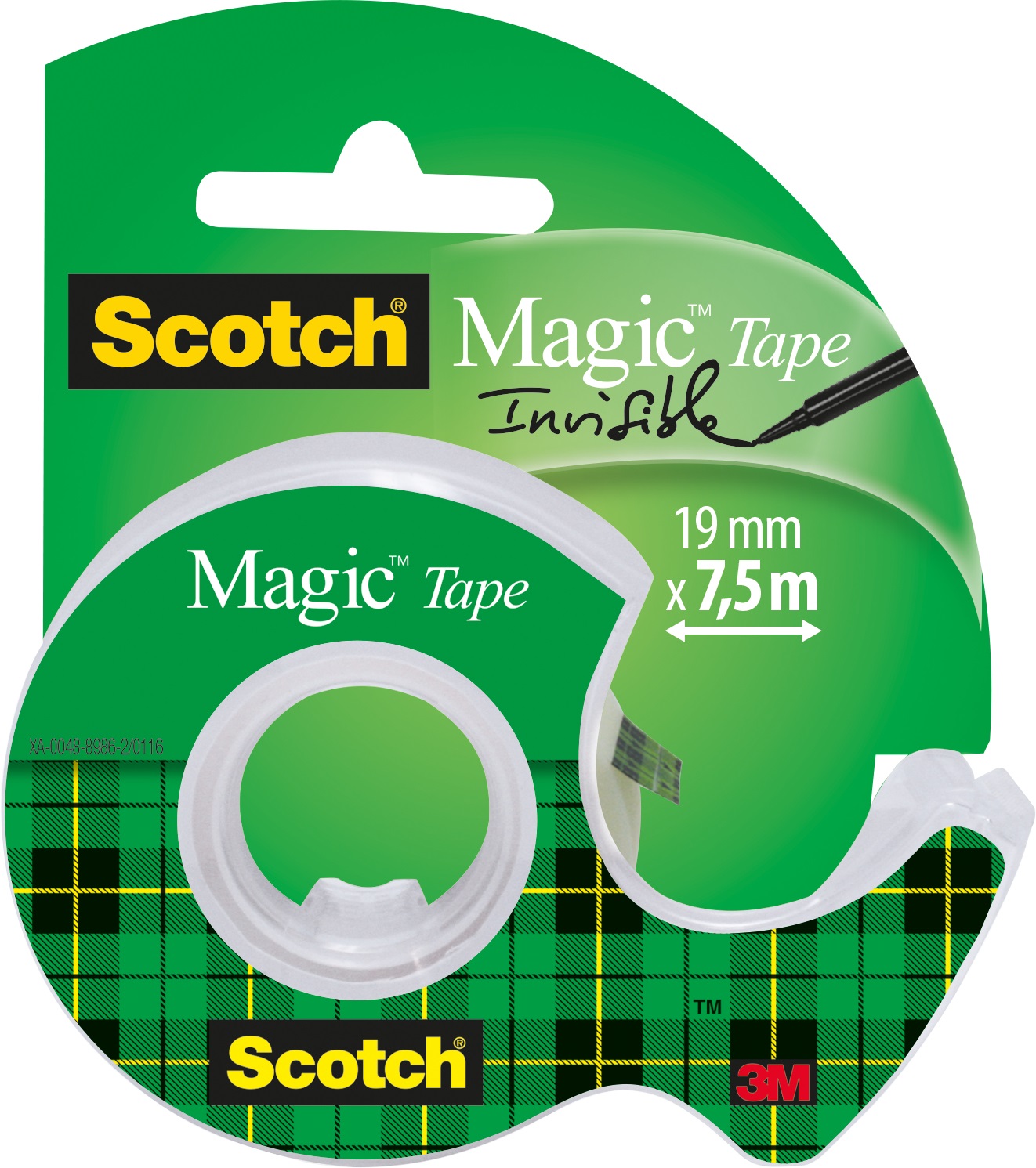 Scotch Nastro adesivo Magic™ 810 - 19 mm x 7,5 m in Minichiocciola Trasparente, Nastro Scrivibile e Invisibile, Ottimo per Casa, Ufficio e Scuola