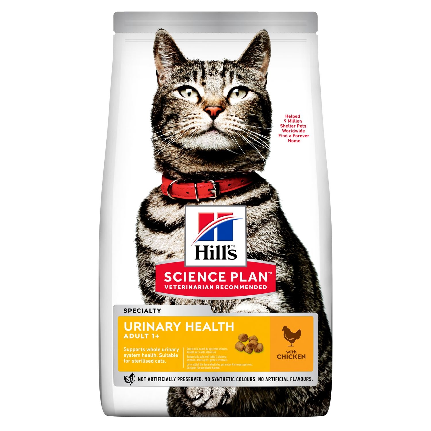Hill's Science Plan Adult Urinary Health cibo secco per gatti 3 kg con Pollo - Sostiene la salute delle vie urinarie