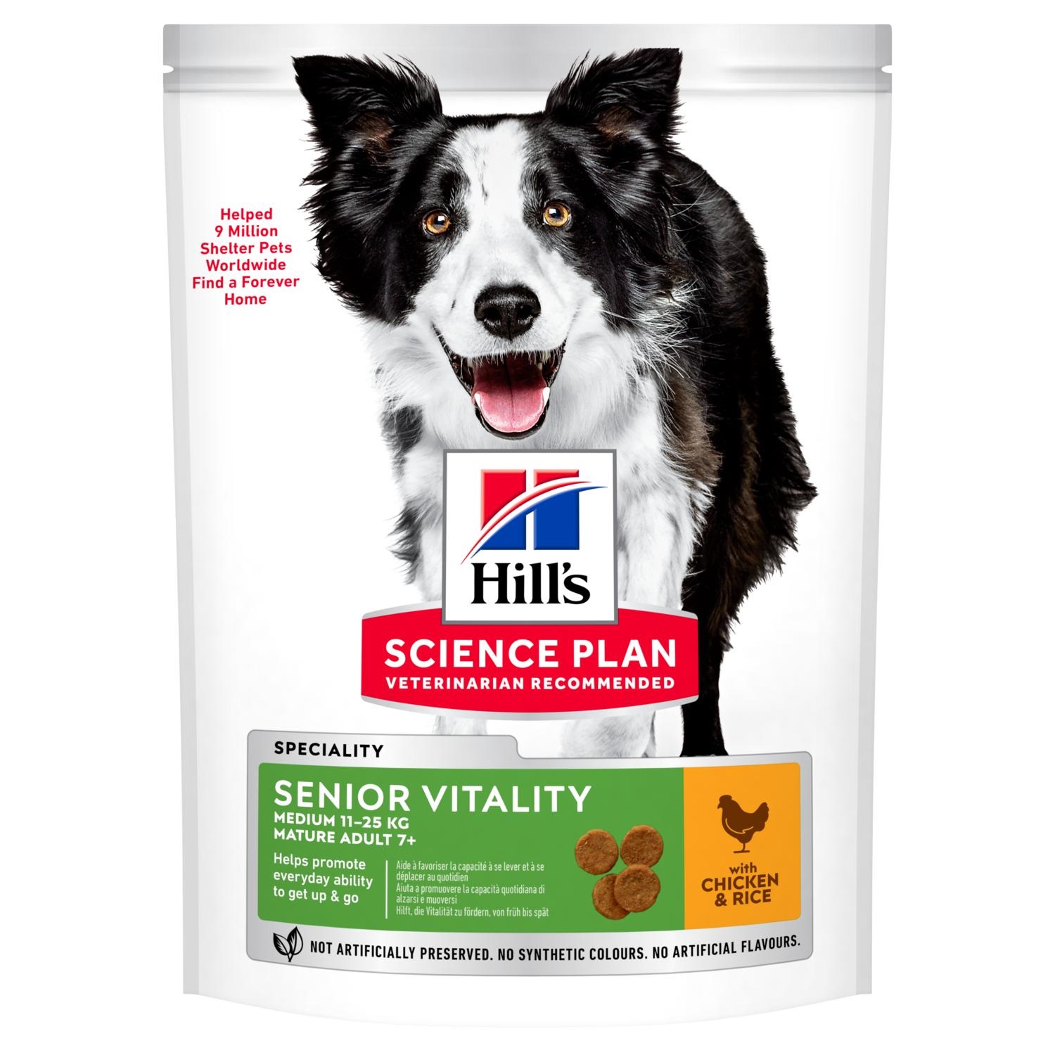 Hill's Science Plan Senior Vitality Medium 7 Cibo Secco per Cani con Pollo - 2,5 kg