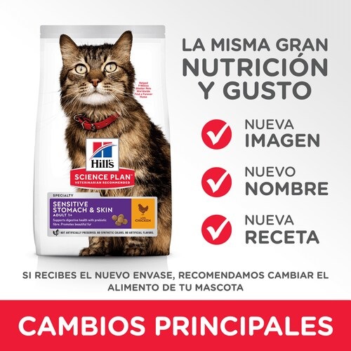 Hill's Science Plan Adult Sensitive Stomach & Skin Cibo Secco per Gatti al Pollo - 1,5 kg