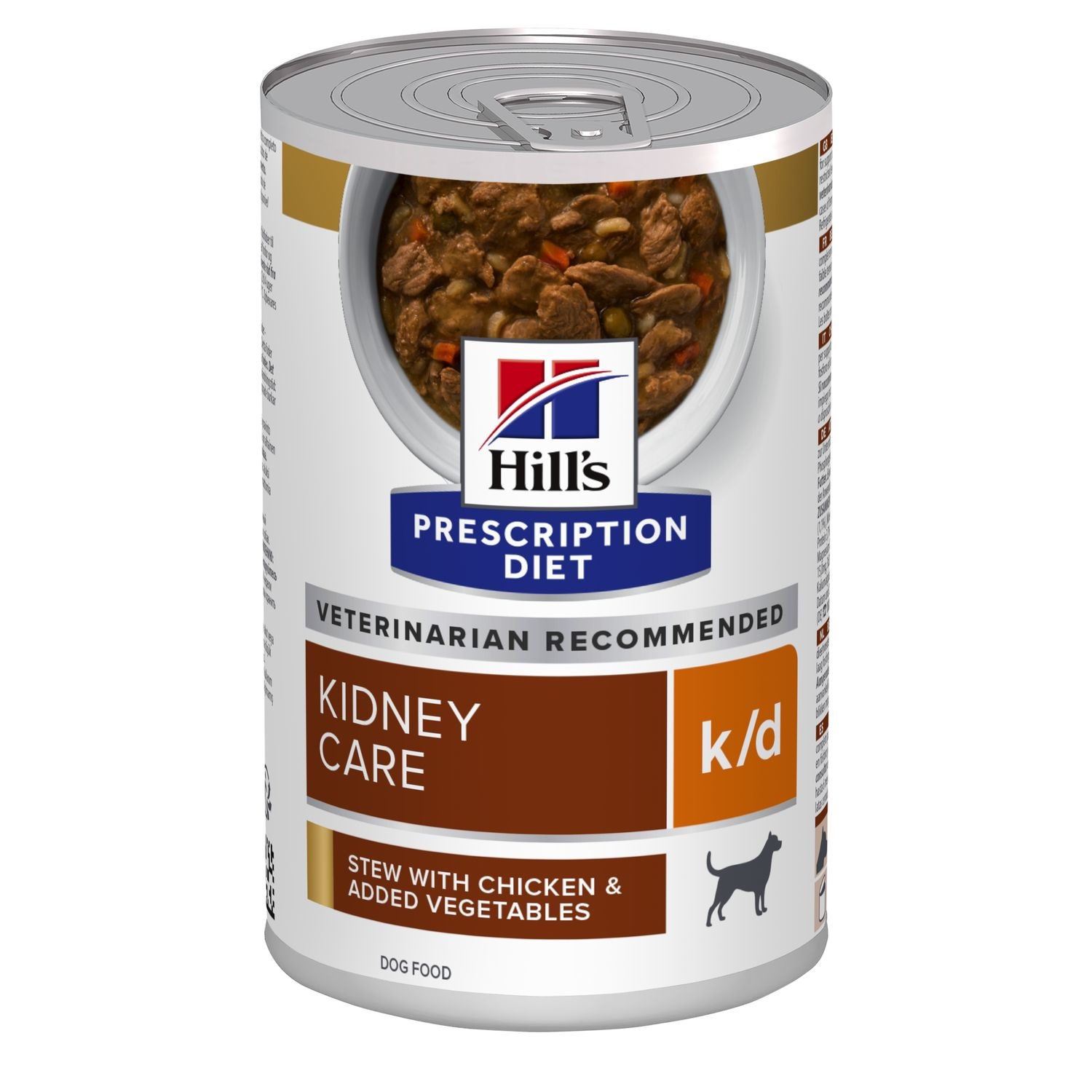Hill's Prescription Diet k/d Spezzatino Pollo e Verdure 354 gr - Alimento Umido per Cani con Supporto alla Salute Renale