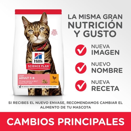 Hill's Science Plan Adult Light Cibo Secco per Gatti al Pollo - 7 kg, Gestione del Peso Ideale, Basso Contenuto Calorico, L-Carnitina