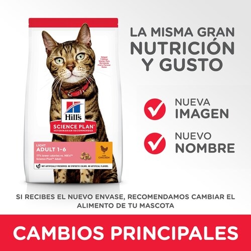 Hill's Science Plan Adult Light Cibo Secco per Gatti al Pollo - 7 kg, Gestione del Peso Ideale, Basso Contenuto Calorico, L-Carnitina