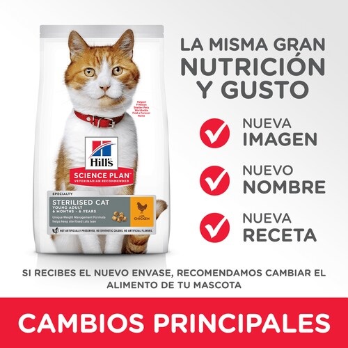 Hill's Science Plan Feline Adult Sterilised Pollo 7 kg - Cibo Secco per Gatti con Formula di Gestione del Peso e L-Carnitina