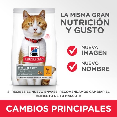 Hill's Science Plan Feline Adult Sterilised Pollo 7 kg - Cibo Secco per Gatti con Formula di Gestione del Peso e L-Carnitina