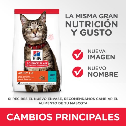 Hill's Science Plan Cibo Secco per Gatti Adulto al Tonno - 7 kg, Proteine di Alta Qualità, Omega-3 e Omega-6
