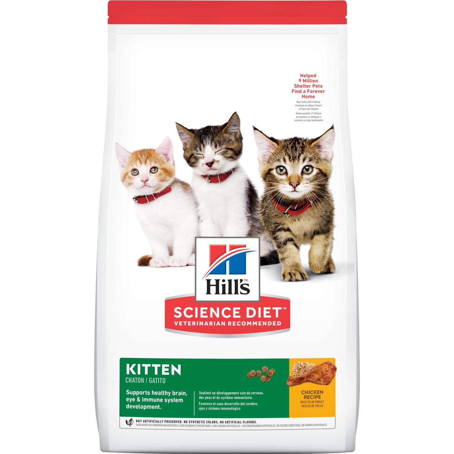 Hill's Science Plan Kitten Pollo - Cibo secco per gattini 7 kg con nutrienti essenziali per una crescita sana