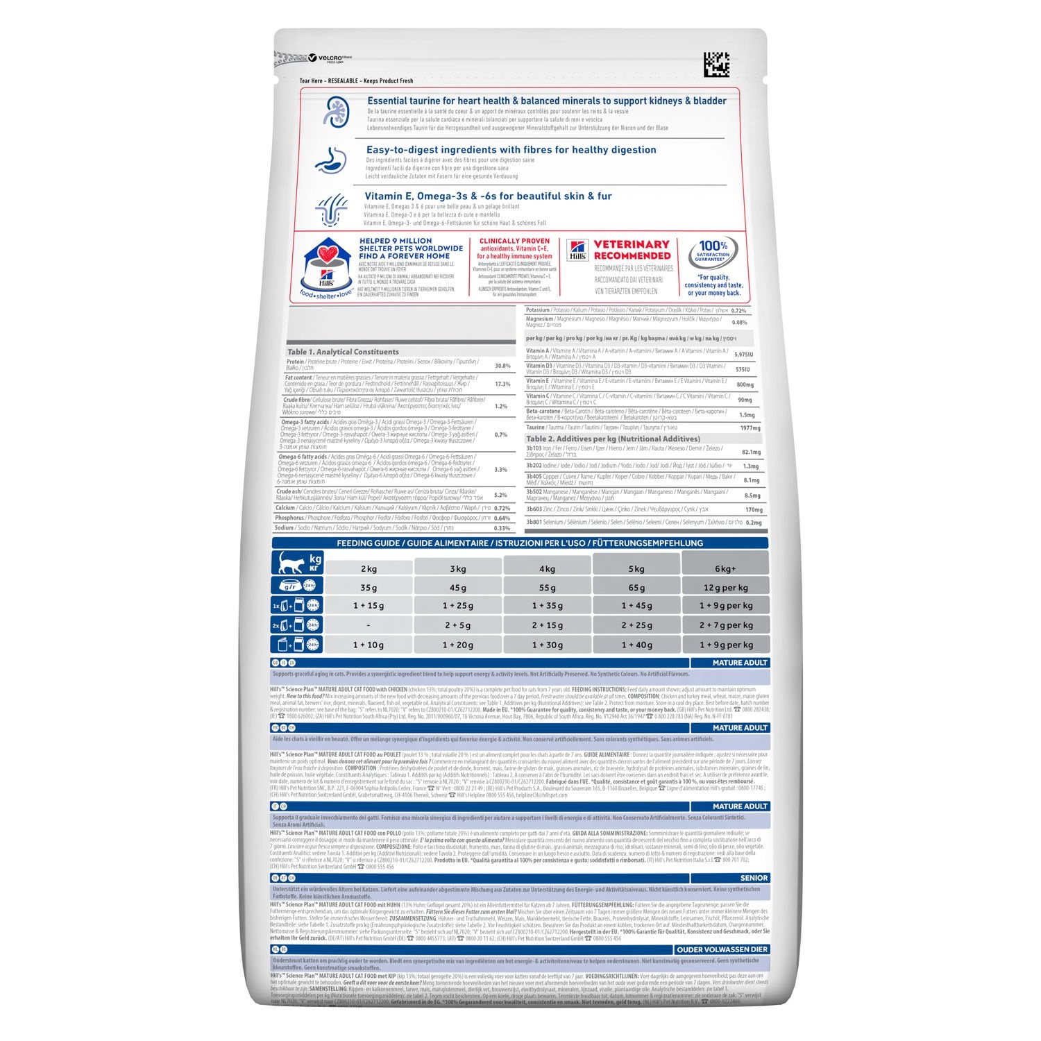 Hill's Science Plan Mature Adult 7 Cibo Secco per Gatti con Pollo - 10 kg