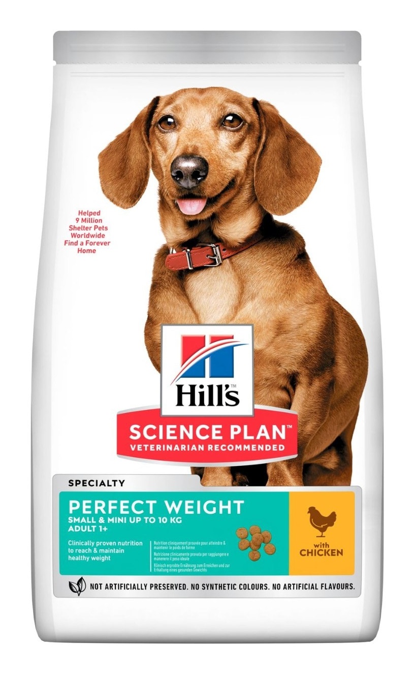 Hill's Science Plan Perfect Weight Small & Mini Adult Cibo Secco per Cani con Pollo - 1,5 kg