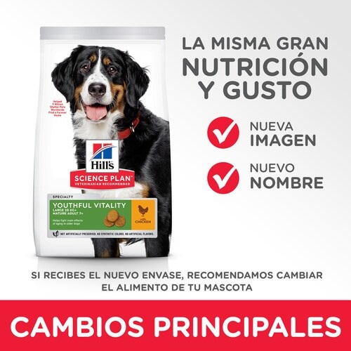 Hill's Science Plan Mature Adult Senior Vitality 6 Large Cibo Secco per Cani con Pollo e Riso - 14 kg