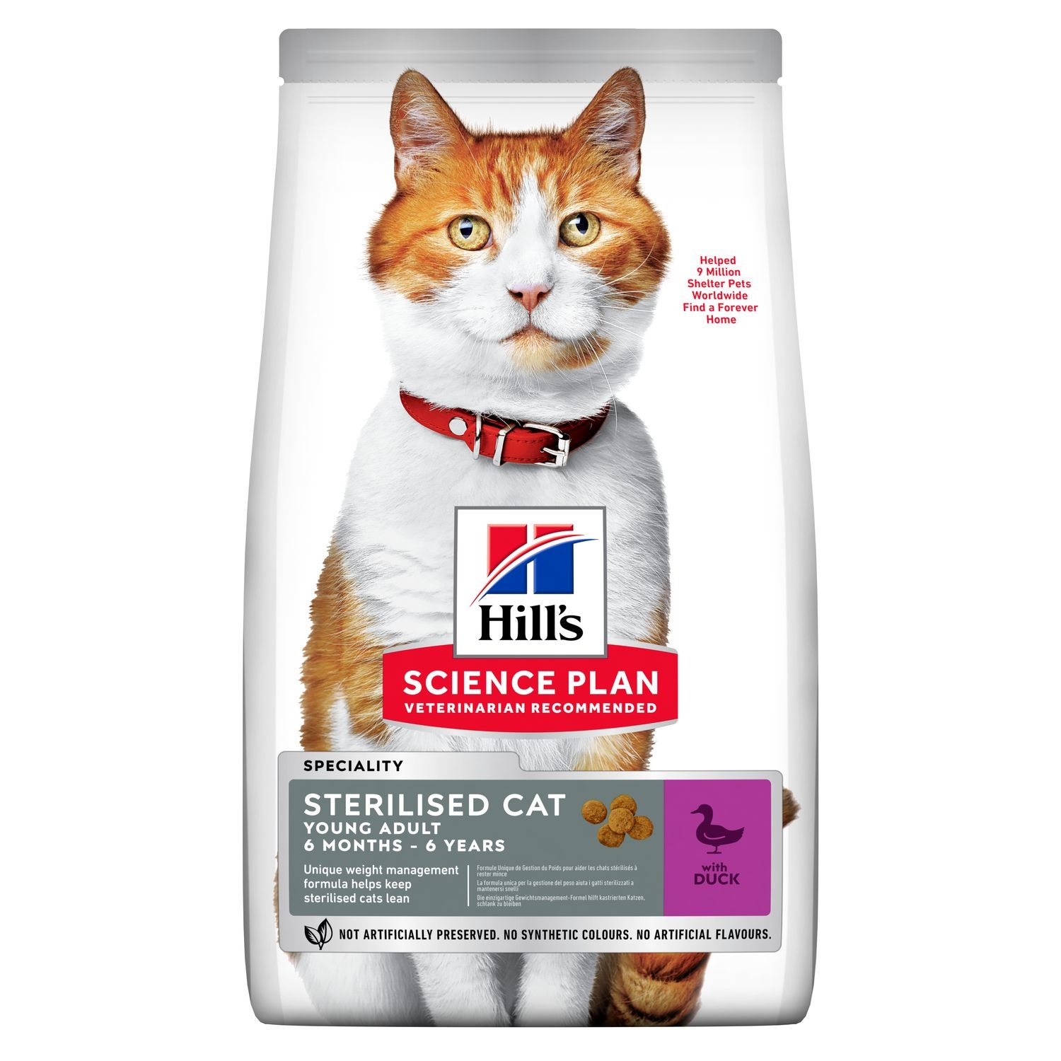 Hill's Feline Adult Sterilised Anatra - Cibo Umido per Gatti Sterilizzati 1,5 kg