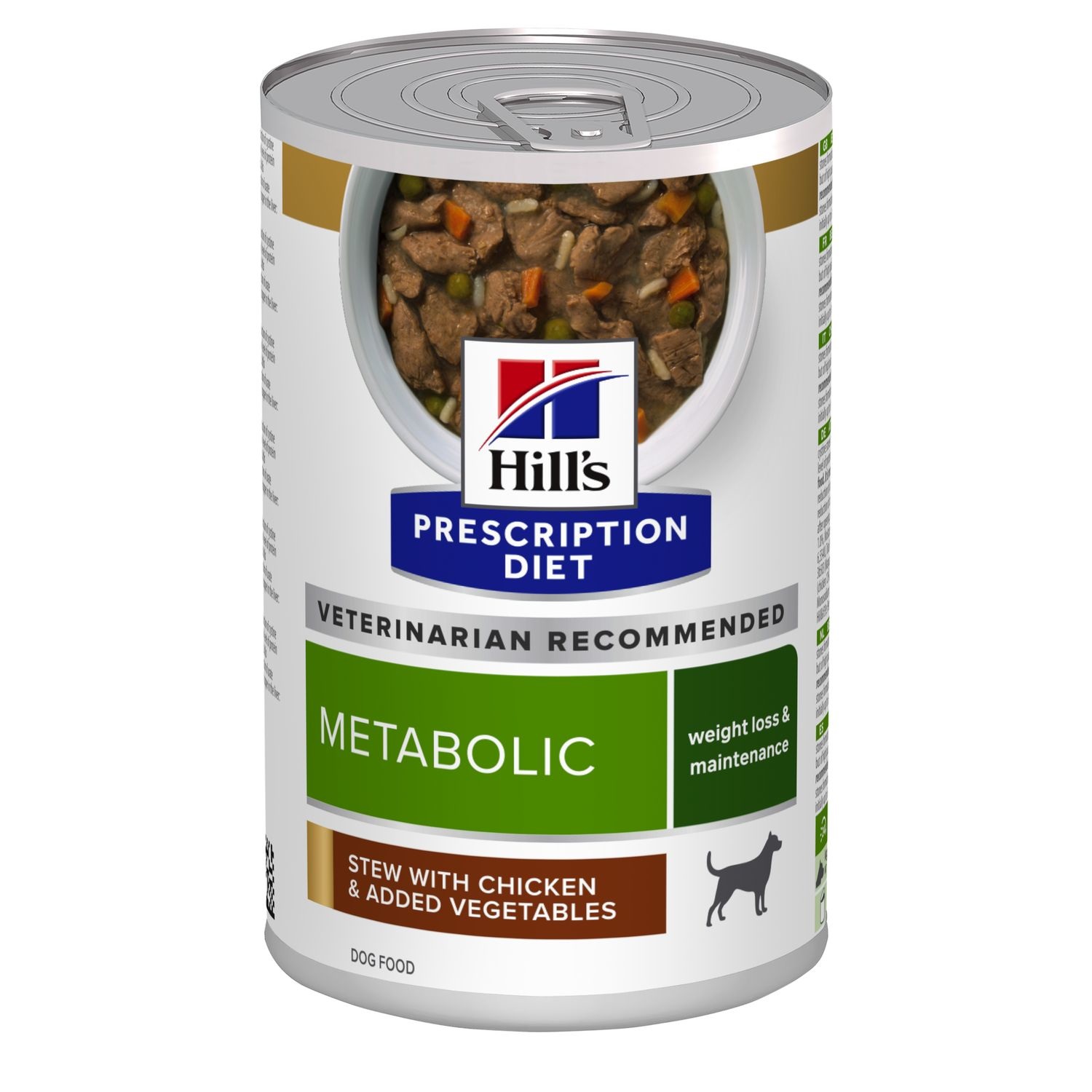 Hill's Prescription Diet Metabolic Spezzatino di Pollo e Verdure - 354 g - Alimento Dietetico Completo per Cani