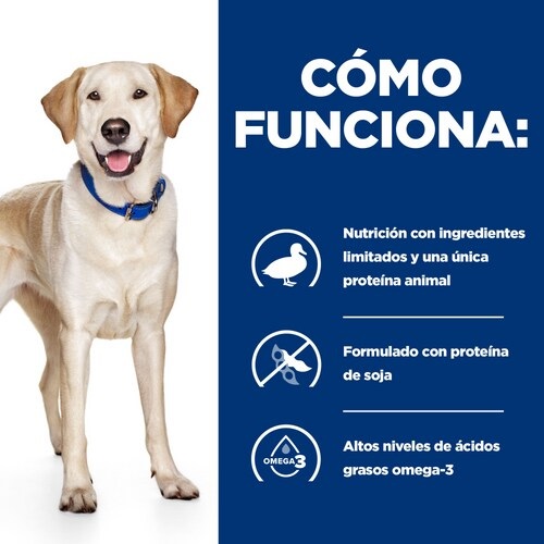 Hill's Prescription Diet d/d Cibo Umido per Cani Anatra e Riso - 4 kg, Ipoallergenico e Clinicamente Provato