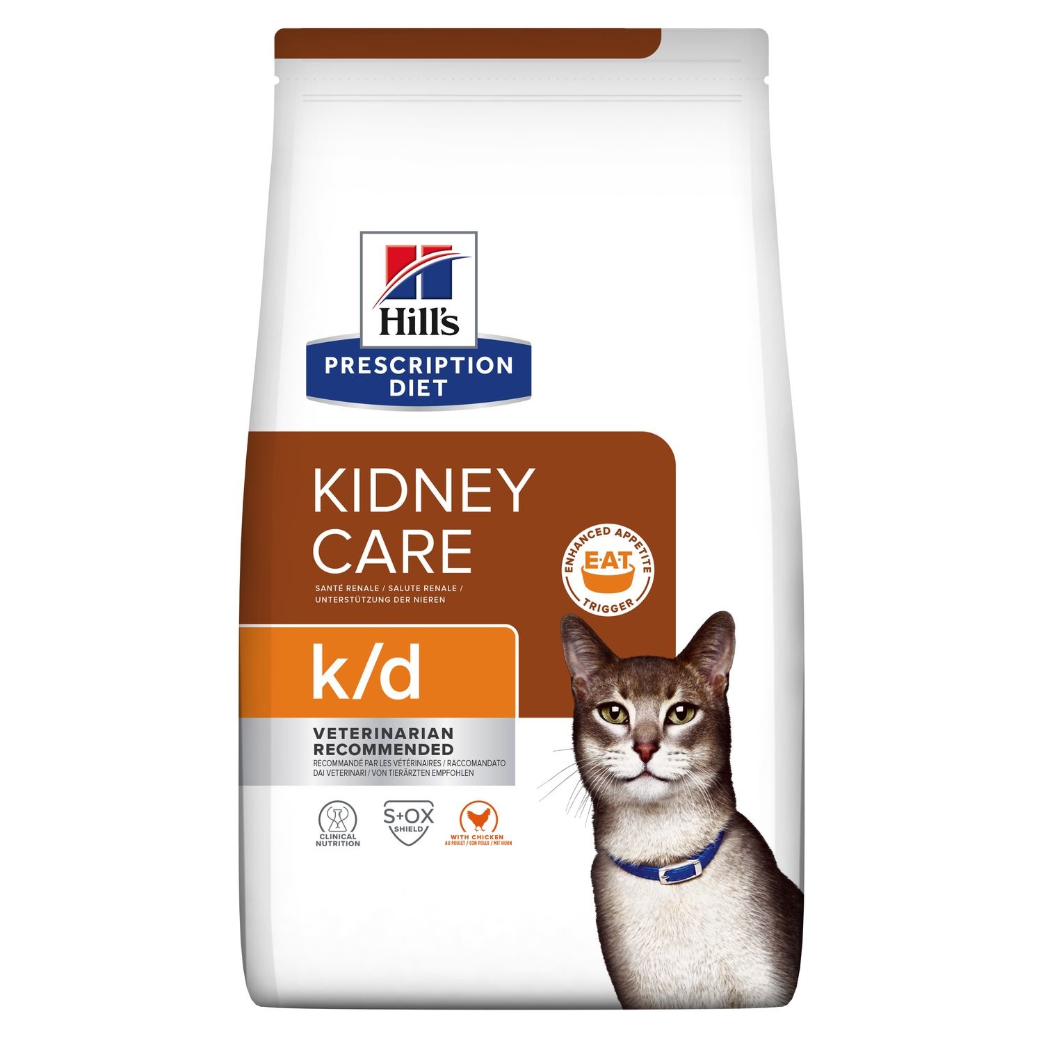 Hill's Prescription Diet K/D Kidney Care Crocchette per Gatti con Pollo - 8 kg