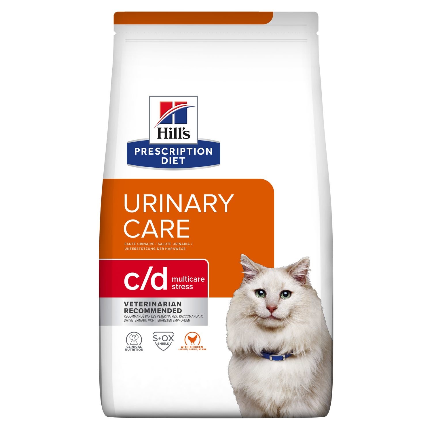 Hill's Prescription Diet c/d Multicare Stress Urinary - Cibo secco per gatti - Pollo - 12 kg