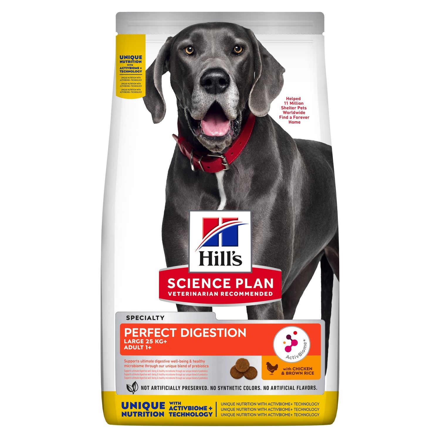 Hill's Science Plan Adult Perfect Digestion Large Breed Cibo Secco per Cani con Pollo e Riso Integrale - 14 kg