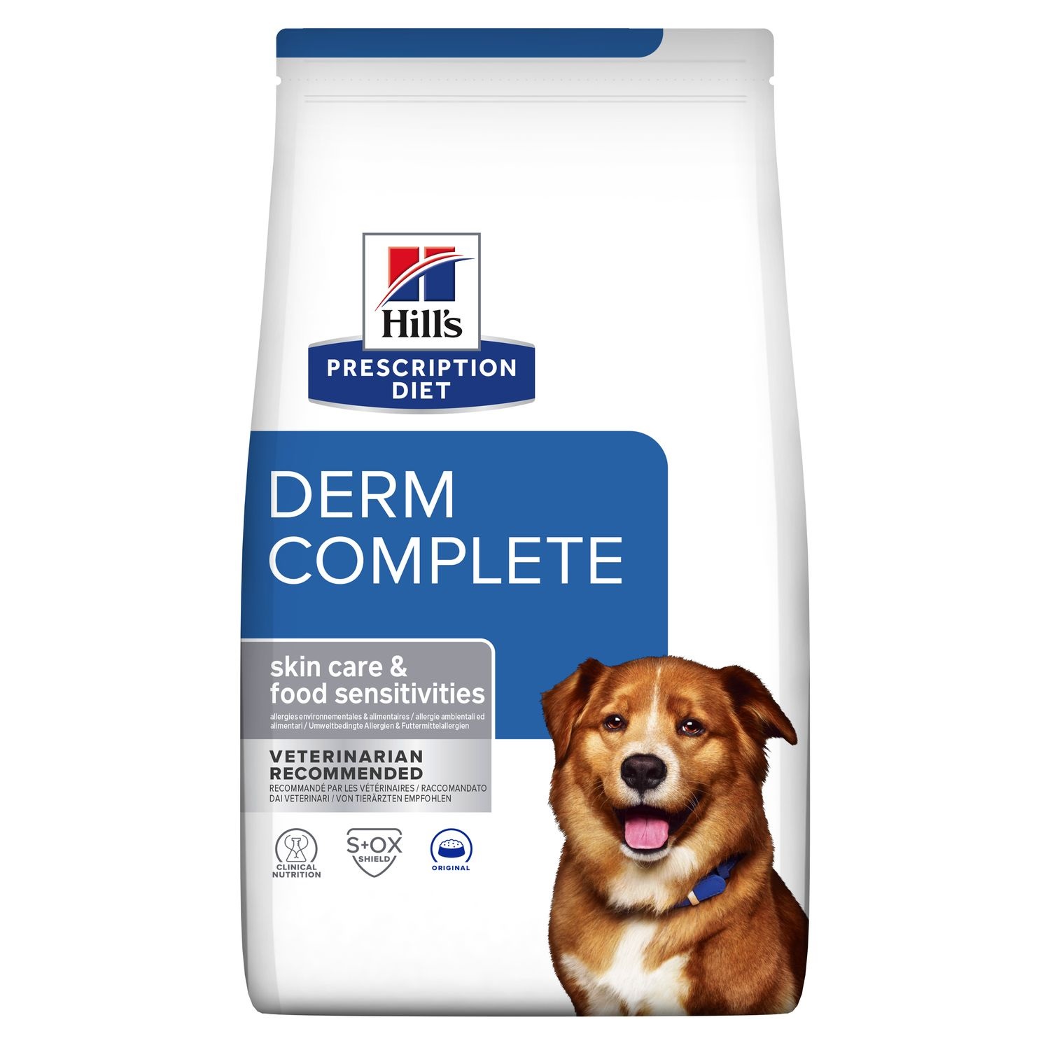 Hill's Prescription Diet Derm Complete Alimento Secco per Cani 4 kg - Supporto per Allergie e Salute della Pelle