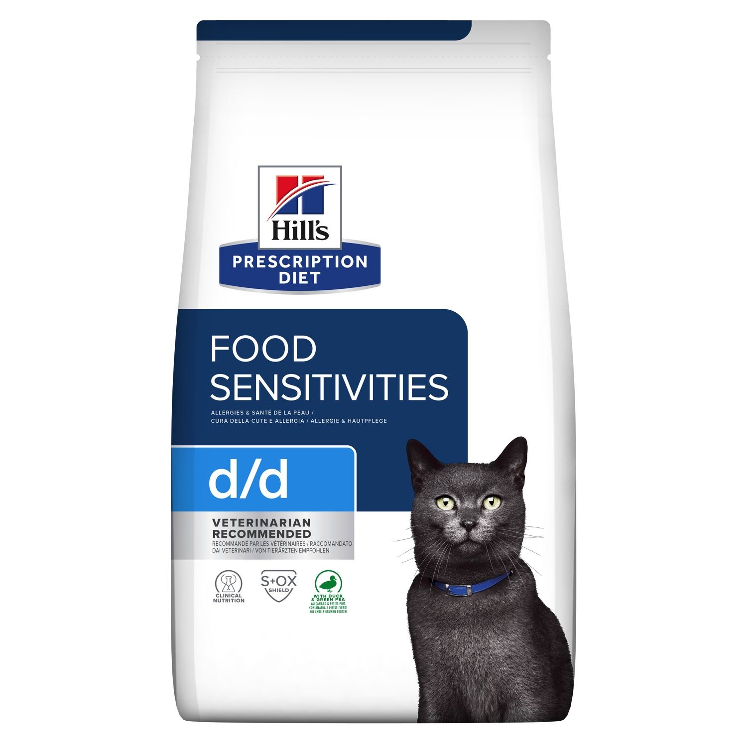 Hill's Prescription Diet D/D Food Sensitivities Anatra e Piselli per gatti - Alimento secco ipoallergenico 3 kg