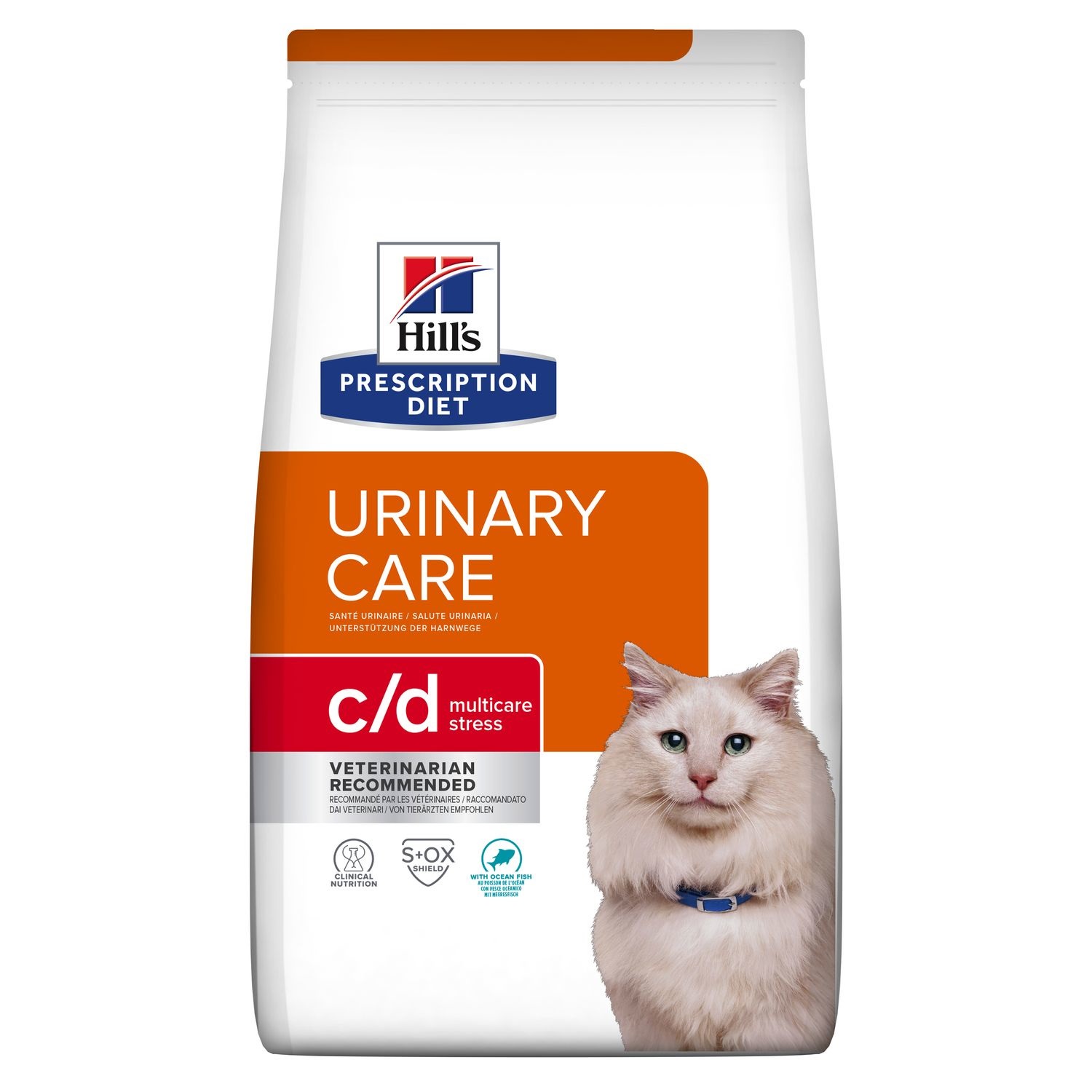 Hill's Prescription Diet c/d Multicare Stress Urinary Care con Pesce Oceanico - Cibo Secco per Gatti - 1,5 kg