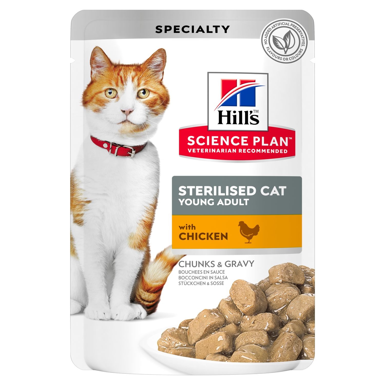 Hill's Science Plan Sterilised Cat Young Adult Cibo Umido al Pollo - Bustina da 85 g