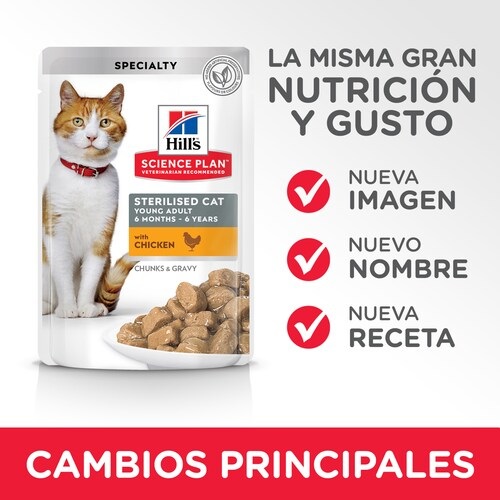 Hill's Science Plan Sterilised Cat Young Adult Cibo Umido al Pollo - Bustina da 85 g