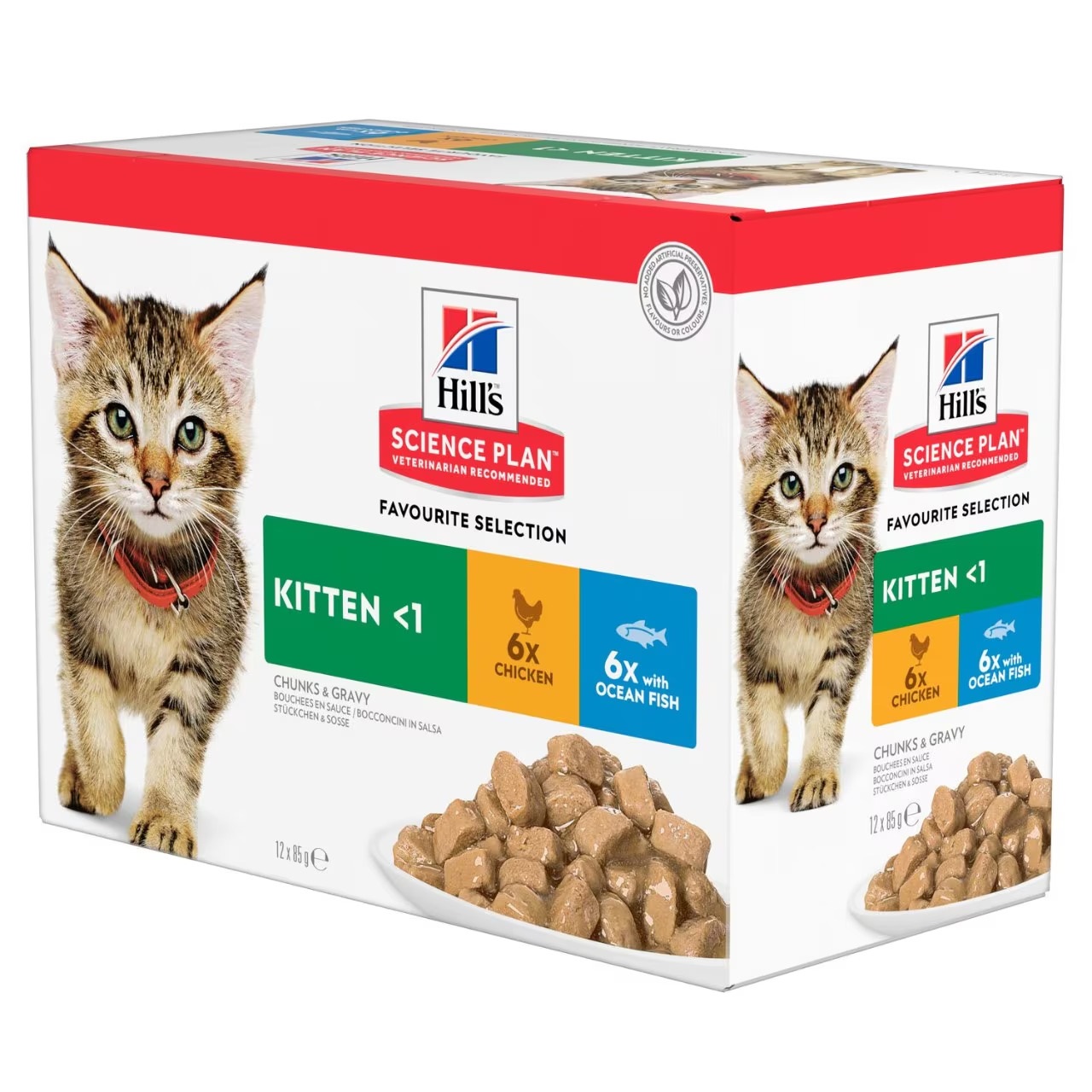 Hill's Science Plan Kitten Alimento Umido per Gattini - Selezione di Pollame (Bustine da 85 g) - Disponibile in diverse confezioni